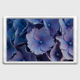 Магнит 45*70 с принтом Синие цветочки , Пластик | Размер: 78*52 мм; Размер печати: 70*45 | синий | сиреневый | цветок | цветы