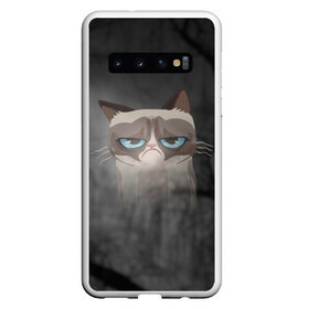 Чехол для Samsung Galaxy S10 с принтом Grumpy Cat , Силикон | Область печати: задняя сторона чехла, без боковых панелей | кот | мем | угрюмый