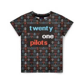 Детская футболка 3D с принтом Twenty one pilots , 100% гипоаллергенный полиэфир | прямой крой, круглый вырез горловины, длина до линии бедер, чуть спущенное плечо, ткань немного тянется | 21 pilots