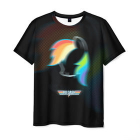 Мужская футболка 3D с принтом My Little Pony , 100% полиэфир | прямой крой, круглый вырез горловины, длина до линии бедер | dash | rainbow | пони | радуга