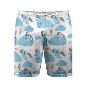 Мужские шорты 3D спортивные с принтом My Little Pony ,  |  | dash | rainbow | пони | радуга