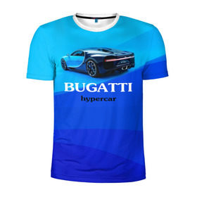 Мужская футболка 3D спортивная с принтом Bugatti hypercar , 100% полиэстер с улучшенными характеристиками | приталенный силуэт, круглая горловина, широкие плечи, сужается к линии бедра | Тематика изображения на принте: bugatti | chiron | hypercar | бугатти | гиперкар | суперкар | широн