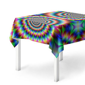 Скатерть 3D с принтом Grazy fractal , 100% полиэстер (ткань не мнется и не растягивается) | Размер: 150*150 см | fraktal | luxury | premium | vip | премиум | фрактал | эксклюзив