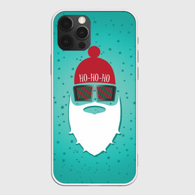 Чехол для iPhone 12 Pro Max с принтом Санта хипстер , Силикон |  | борода | дед мороз | новый год | подарок на новый год | санта | санта хипстер | снег | снежинки | хипстер
