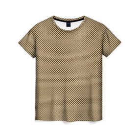 Женская футболка 3D с принтом Текстура точки , 100% полиэфир ( синтетическое хлопкоподобное полотно) | прямой крой, круглый вырез горловины, длина до линии бедер | dot | коричневая | текстура | точки