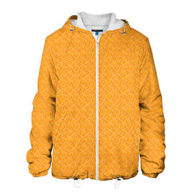 Мужская куртка 3D с принтом Текстура апельсин , ткань верха — 100% полиэстер, подклад — флис | прямой крой, подол и капюшон оформлены резинкой с фиксаторами, два кармана без застежек по бокам, один большой потайной карман на груди. Карман на груди застегивается на липучку | orange | апельсин | еда | мода | стиль | текстура