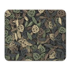 Коврик прямоугольный с принтом Тропический камуфляж , натуральный каучук | размер 230 х 185 мм; запечатка лицевой стороны | джунгли | камуфляж | листья | милитари | монстера | пальма | природа
