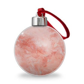 Ёлочный шар с принтом Розовый мрамор - Венец , Пластик | Диаметр: 77 мм | каменный | камень | мрамор | мраморный | розовый мрамор