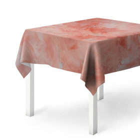 Скатерть 3D с принтом Розовый мрамор - Венец , 100% полиэстер (ткань не мнется и не растягивается) | Размер: 150*150 см | каменный | камень | мрамор | мраморный | розовый мрамор
