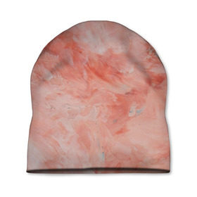 Шапка 3D с принтом Розовый мрамор - Венец , 100% полиэстер | универсальный размер, печать по всей поверхности изделия | каменный | камень | мрамор | мраморный | розовый мрамор