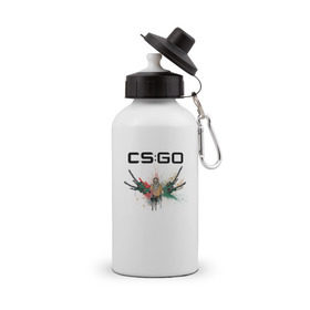 Бутылка спортивная с принтом cs:go - Dust graffiti 4 AWP , металл | емкость — 500 мл, в комплекте две пластиковые крышки и карабин для крепления | Тематика изображения на принте: 