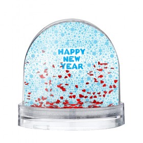 Водяной шар с принтом Happy New Year , Пластик | Изображение внутри шара печатается на глянцевой фотобумаге с двух сторон | 