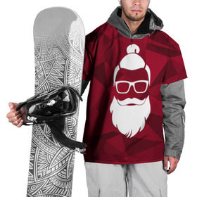 Накидка на куртку 3D с принтом Санта хипстер , 100% полиэстер |  | 2017 | борода | дед мороз | новый год | подарок на новый год | санта | санта хипстер | снег | снежинки | хипстер