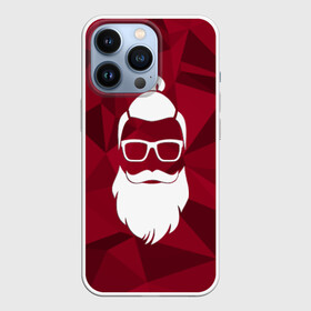 Чехол для iPhone 13 Pro с принтом Санта хипстер ,  |  | Тематика изображения на принте: 2017 | борода | дед мороз | новый год | подарок на новый год | санта | санта хипстер | снег | снежинки | хипстер