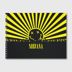 Альбом для рисования с принтом Nirvana , 100% бумага
 | матовая бумага, плотность 200 мг. | cobain | kurt | кобейн | курт | нирвана