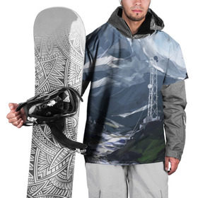 Накидка на куртку 3D с принтом Горы Алтая , 100% полиэстер |  | Тематика изображения на принте: горы | пейзаж