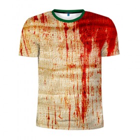 Мужская футболка 3D спортивная с принтом Бинты 2 , 100% полиэстер с улучшенными характеристиками | приталенный силуэт, круглая горловина, широкие плечи, сужается к линии бедра | halloween | helloween | кровь | ужас | хеллоин | хеллоуин | хелуин