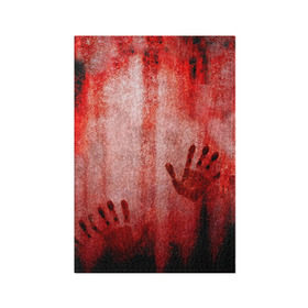 Обложка для паспорта матовая кожа с принтом Отпечатки 2 , натуральная матовая кожа | размер 19,3 х 13,7 см; прозрачные пластиковые крепления | Тематика изображения на принте: halloween | helloween | кровь | ужас | хеллоин | хеллоуин | хелуин