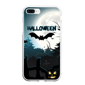 Чехол для iPhone 7Plus/8 Plus матовый с принтом Halloween , Силикон | Область печати: задняя сторона чехла, без боковых панелей | cat | dark | halloween | вамп | вампир | ведьма | готика | кот | кошка | магия | ночь | тыква | хэллоуин