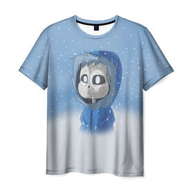 Мужская футболка 3D с принтом Sans , 100% полиэфир | прямой крой, круглый вырез горловины, длина до линии бедер | new year | sans | santa | undertale | зима | нг | новый год | санта | снег