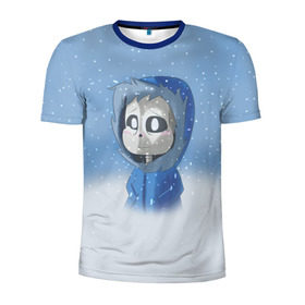 Мужская футболка 3D спортивная с принтом Sans , 100% полиэстер с улучшенными характеристиками | приталенный силуэт, круглая горловина, широкие плечи, сужается к линии бедра | new year | sans | santa | undertale | зима | нг | новый год | санта | снег