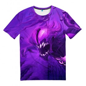 Мужская футболка 3D с принтом Purple , 100% полиэфир | прямой крой, круглый вырез горловины, длина до линии бедер | 
