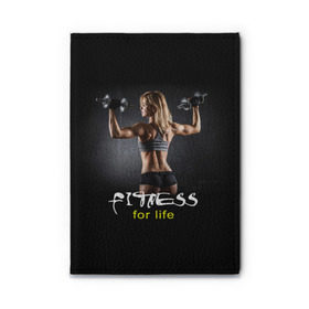 Обложка для автодокументов с принтом Fitness for life , натуральная кожа |  размер 19,9*13 см; внутри 4 больших “конверта” для документов и один маленький отдел — туда идеально встанут права | fitness. гантели | девушка | прикольные картинки | спорт | тело | экстрим