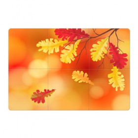Магнитный плакат 3Х2 с принтом Осень , Полимерный материал с магнитным слоем | 6 деталей размером 9*9 см | ветви | ветка | дерево | дуб | листок | листья | природа