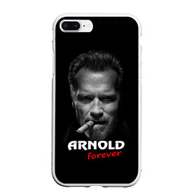 Чехол для iPhone 7Plus/8 Plus матовый с принтом Arnold forever , Силикон | Область печати: задняя сторона чехла, без боковых панелей | актёр | арнольд шварценеггер | боевик | звезда | киногерой | супергерой | терминатор