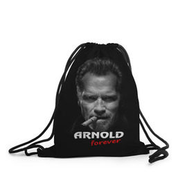 Рюкзак-мешок 3D с принтом Arnold forever , 100% полиэстер | плотность ткани — 200 г/м2, размер — 35 х 45 см; лямки — толстые шнурки, застежка на шнуровке, без карманов и подкладки | актёр | арнольд шварценеггер | боевик | звезда | киногерой | супергерой | терминатор