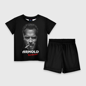 Детский костюм с шортами 3D с принтом Arnold forever ,  |  | актёр | арнольд шварценеггер | боевик | звезда | киногерой | супергерой | терминатор