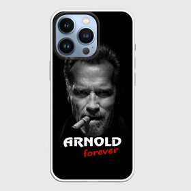 Чехол для iPhone 13 Pro с принтом Arnold forever ,  |  | Тематика изображения на принте: актёр | арнольд шварценеггер | боевик | звезда | киногерой | супергерой | терминатор