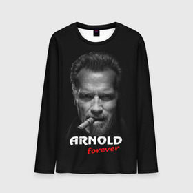 Мужской лонгслив 3D с принтом Arnold forever , 100% полиэстер | длинные рукава, круглый вырез горловины, полуприлегающий силуэт | Тематика изображения на принте: актёр | арнольд шварценеггер | боевик | звезда | киногерой | супергерой | терминатор