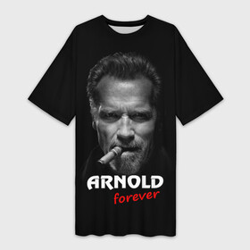 Платье-футболка 3D с принтом Arnold forever ,  |  | актёр | арнольд шварценеггер | боевик | звезда | киногерой | супергерой | терминатор