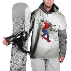 Накидка на куртку 3D с принтом Скейтер , 100% полиэстер |  | skater | skull | xtreme | граффити | скейт | спорт | череп | экстрим