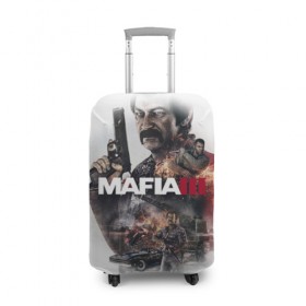 Чехол для чемодана 3D с принтом Mafia 3 , 86% полиэфир, 14% спандекс | двустороннее нанесение принта, прорези для ручек и колес | 