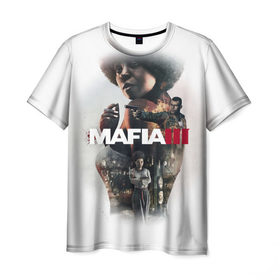 Мужская футболка 3D с принтом Mafia 3 , 100% полиэфир | прямой крой, круглый вырез горловины, длина до линии бедер | gta | mafia | гта | мафия