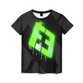 Женская футболка 3D с принтом cs:go - Flipsid3 (Black collection) , 100% полиэфир ( синтетическое хлопкоподобное полотно) | прямой крой, круглый вырез горловины, длина до линии бедер | Тематика изображения на принте: cs | csgo | flipsid3 | го | кс