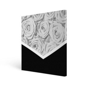 Холст квадратный с принтом Розы , 100% ПВХ |  | fashion | роза | цветы