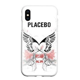 Чехол для iPhone XS Max матовый с принтом Placebo , Силикон | Область печати: задняя сторона чехла, без боковых панелей | Тематика изображения на принте: lacebo |  брайан молко | альтернатива. | пласибо | плацебо | плэйсебо | плэсибо | рок