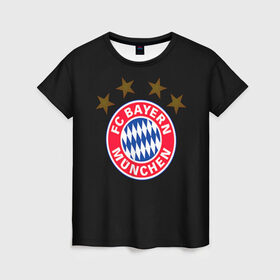 Женская футболка 3D с принтом Bayern , 100% полиэфир ( синтетическое хлопкоподобное полотно) | прямой крой, круглый вырез горловины, длина до линии бедер | bayern | football | бавария | бундеслига | немецкий чемпионат | футбол