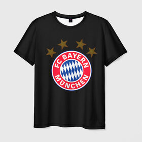 Мужская футболка 3D с принтом Bayern , 100% полиэфир | прямой крой, круглый вырез горловины, длина до линии бедер | bayern | football | бавария | бундеслига | немецкий чемпионат | футбол