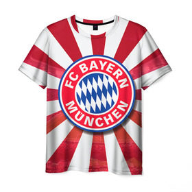 Мужская футболка 3D с принтом Bayern , 100% полиэфир | прямой крой, круглый вырез горловины, длина до линии бедер | Тематика изображения на принте: bayern | football | бавария | бундеслига | немецкий чемпионат | футбол