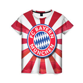 Женская футболка 3D с принтом Bayern , 100% полиэфир ( синтетическое хлопкоподобное полотно) | прямой крой, круглый вырез горловины, длина до линии бедер | Тематика изображения на принте: bayern | football | бавария | бундеслига | немецкий чемпионат | футбол