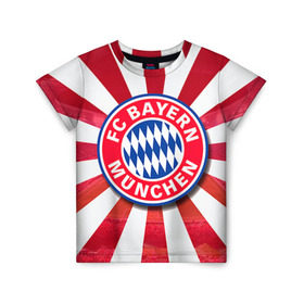 Детская футболка 3D с принтом Bayern , 100% гипоаллергенный полиэфир | прямой крой, круглый вырез горловины, длина до линии бедер, чуть спущенное плечо, ткань немного тянется | bayern | football | бавария | бундеслига | немецкий чемпионат | футбол