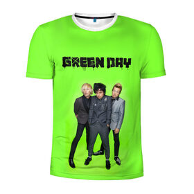 Мужская футболка 3D спортивная с принтом Green Day , 100% полиэстер с улучшенными характеристиками | приталенный силуэт, круглая горловина, широкие плечи, сужается к линии бедра | 