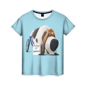 Женская футболка 3D с принтом Веселые животные , 100% полиэфир ( синтетическое хлопкоподобное полотно) | прямой крой, круглый вырез горловины, длина до линии бедер | веселые животные | домашние животные | котики | кролики | мультики | прикол | прикольные надписи | собаки