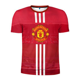 Мужская футболка 3D спортивная с принтом Manchester United , 100% полиэстер с улучшенными характеристиками | приталенный силуэт, круглая горловина, широкие плечи, сужается к линии бедра | manchester | old | trafford | united | манчестер | юнайтед