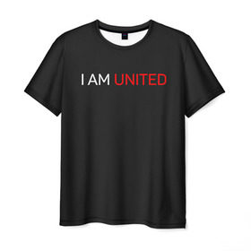 Мужская футболка 3D с принтом Manchester United team , 100% полиэфир | прямой крой, круглый вырез горловины, длина до линии бедер | manchester united