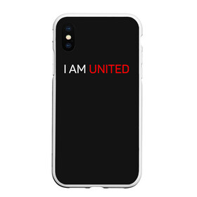 Чехол для iPhone XS Max матовый с принтом Manchester United team , Силикон | Область печати: задняя сторона чехла, без боковых панелей | manchester united